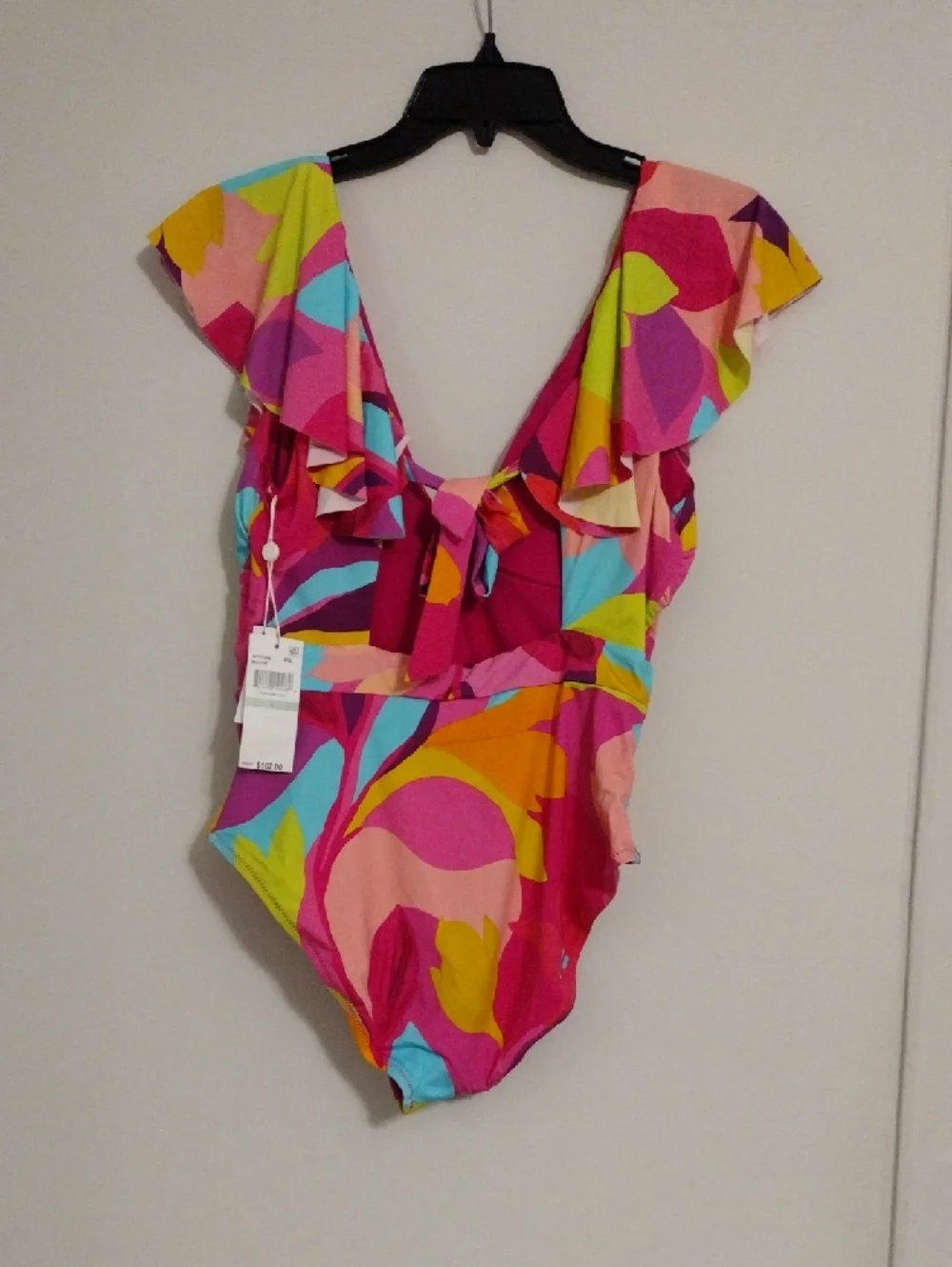 Trina Turk Multi-Color Floral Ruffle One-Piece - Picture 4 of 6